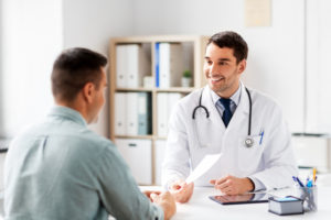 Man meeting with his doctor.